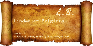 Lindmayer Brigitta névjegykártya